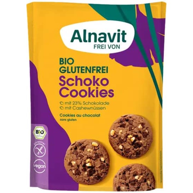 Biscuiti cu ciocolata fara gluten bio 125g Alnavit
